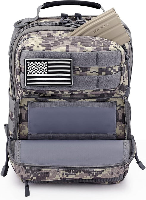 G4Free Tactical Sling Bag Backpack, Military Rover Shoulder Sling Pack, Molle EDC Small Crossbody