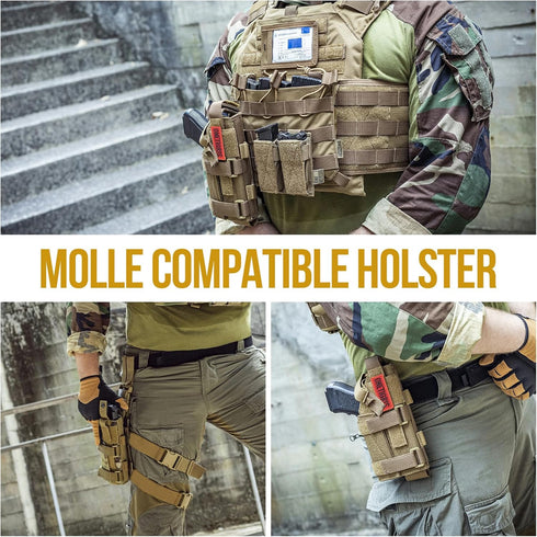 OneTigris Right Handed Nylon Gun Holster for Most Compact Medium Full Size Pistols