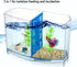 Mini Fish Tank with Divider, Small Beta Fish Tank Shrimp Tank, 2/5 Gallon Double-Compartment Acrylic Habitat
