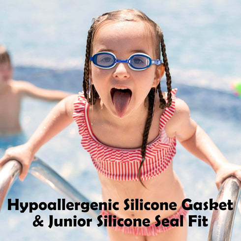 Water Gear Minnow Anti-Fog Swim Goggles, Competition Goggle for Boys & Girls, Comfortable Fit