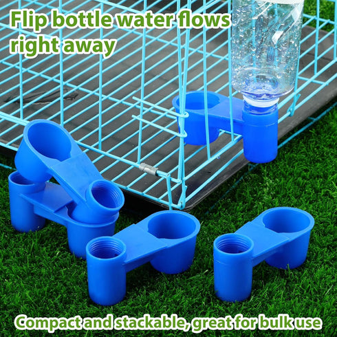 LemonRoad 24 Pcs Bird Drinker Feeder Cups Plastic Water Bottle Cup for Cage Ideal for Pigeon Bottle Chicken Quail