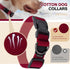 Medium Dog Collar for Mini Dogs, Cotton Collar with Buckle, D-Ring, and Removable Tag (13.7"-19.7" L, 1" W)