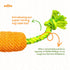 Carrot Tug Rope Dog Toy, Squeaky Gift for Puppy Birthday, Durable Toy for Small to Medium Dogs