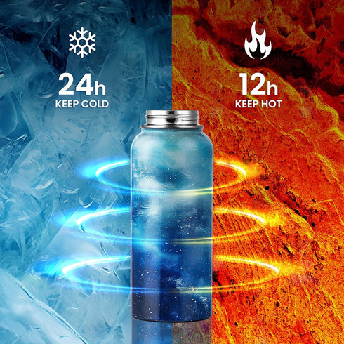 32 oz, 24Hrs, 12Hrs), RAYMYLO Insulated Water Bottle Triple Wall Vacuum Stainless Steel (Cold for Hot for Leak Proof