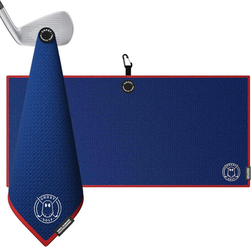 Ghost Golf Magnetic Towel (Caddie) - Ultra-Absorbent Microfiber Towel with Magnet for Carts or Clubs, 18" x 40"