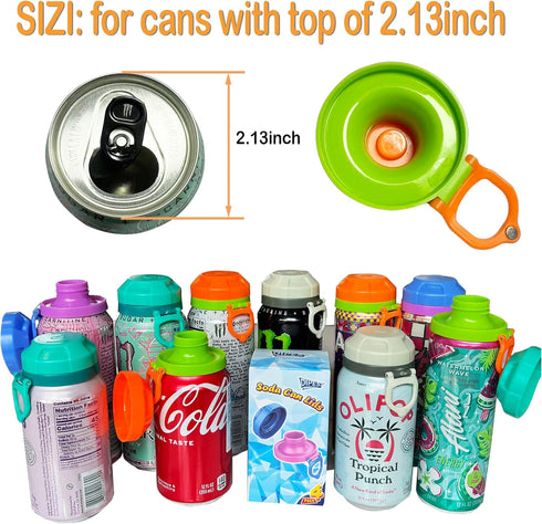 4 Pack ORIGINAL CREATOR - DIPESI Magnetic Soda Can Lids Reusable Airtight Can Covers, BPA-Free, Easy to Use, Keep