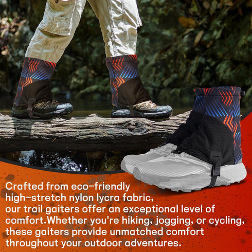 Pilipane Sandproof Leg Trail Gaiters - Running Gaiters, Waterproof Snow Boot Guard for Men Women
