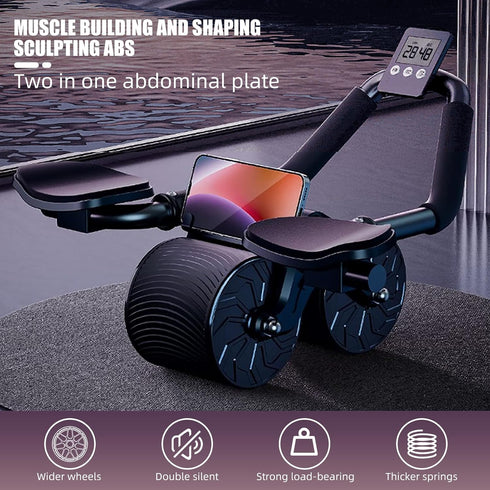 Uota Ab Roller Wheel with Elbow Support | Automatic Rebound Abdominal Wheel for Fitness Training
