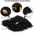Onmygogo Lion Mane Wig for Dogs with Ears, Funny Pet Costumes for Halloween Christmas, Size L, Black