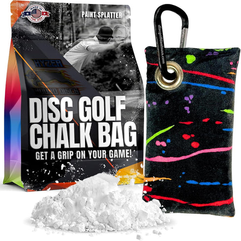 HYZER HOUND DISCS Disc Golf Chalk Bag | Essential Accessories for Improved Grip | Attaches with Carabiner