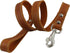 4' Classic Genuine Leather Dog Leash 1" Wide for Largest Breeds Orange