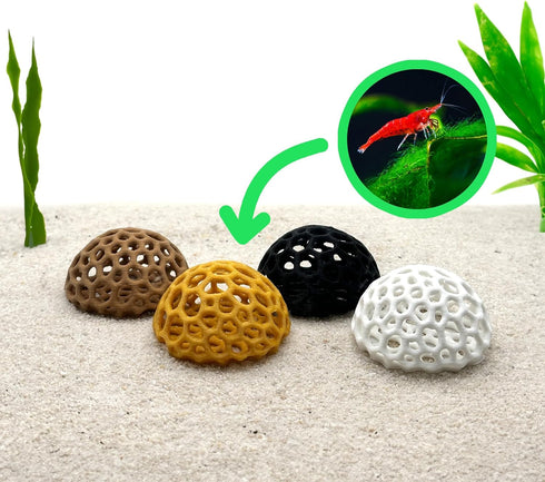 Aquarium Shrimp Dome Shelter - Honey Gold Cherry Shrimp Hide