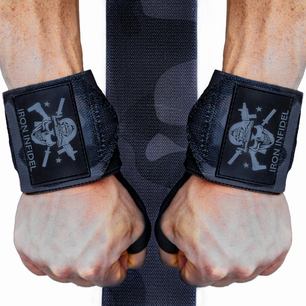 Iron Infidel Wrist Wraps for Weightlifting - Heavy Duty Support for Men, 18" and 24" Gym Accessories
