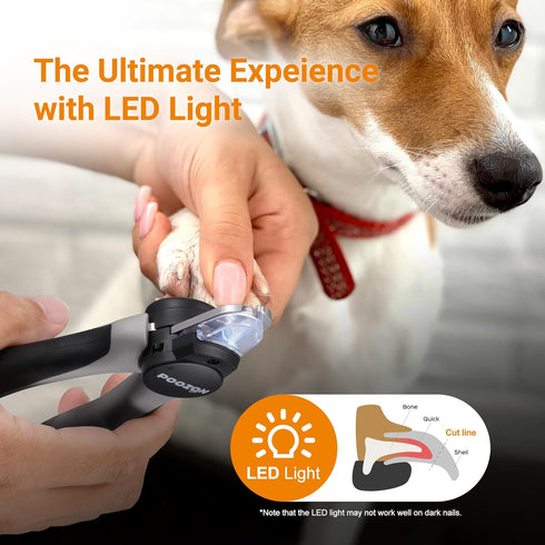 Trimmers, Dog Nail Clipper with Light, Illuminates Nail Clipper Kit or Bloodline for Safe, Easy Extra Sharp for Thick