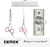 4 1) GEMEK Dog Grooming Scissors with Safety Round Tips Stainless Steel Professional Dog Grooming Kit - Thinning
