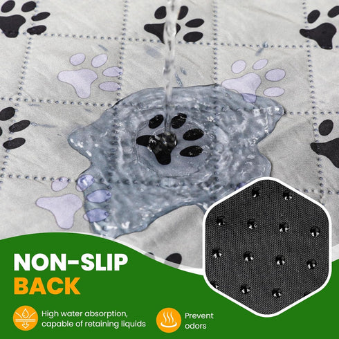 4-Layer 35.4"x23.6") FURWAY Dog Grass Pad with Tray Artificial Grass Puppy Pee Pad for Dogs, Reusable Training Potty