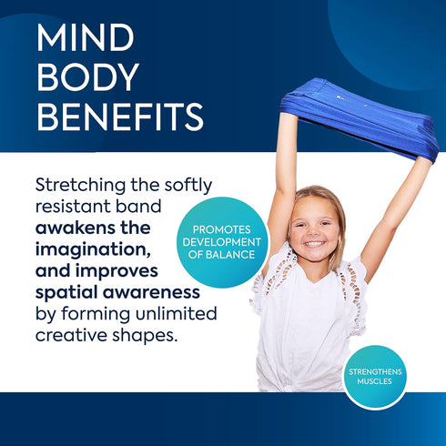 30 46 BouncyBand Stretch Band Focus Tool Resistance Band for Kids Stretches to Over Silent Sensory Tool Awakens