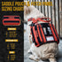 OneTigris Service Dog Vest Harness, Red, Large, Molle Backpack with Pouches for Medium & Large Dogs