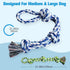 UPSKY Nearly Indestructible Dog Rope Toys 2 Pack, Dental Cleaning Chew Toys for Medium to Large Breeds