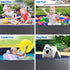 Niubya Foldable Dog Pool, 80 x 12 Inches - Collapsible Hard Plastic Swimming Pool, Portable Bath Tub for Pets Dogs and