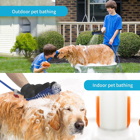 All-in-One Dog Grooming Bath Tool: Shower Scrubber, Dog Washing Gloves, Pet Store Essential