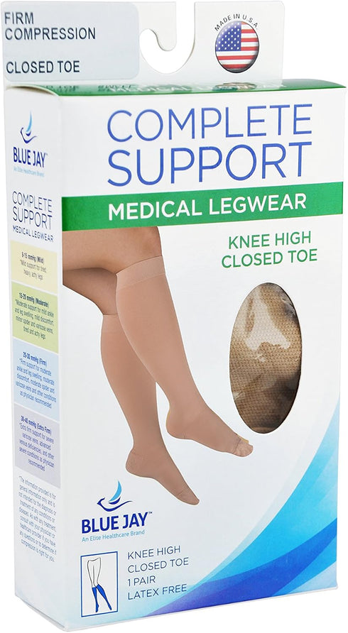 Blue Jay An Elite Healthcare Brand Fashion Below Knee Stockings | Complete Medical Healthcare | Easy to Use, Smooth