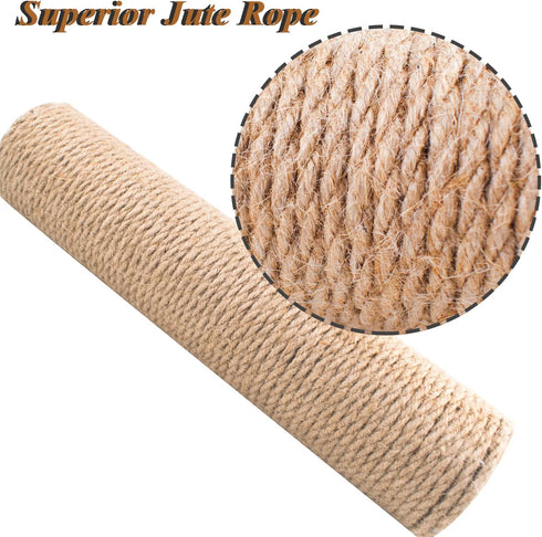 12 Inch Cat Scratching Post Replacement with M8 Screw, Durable Jute Rope for Cat Scratcher Climbing Perch