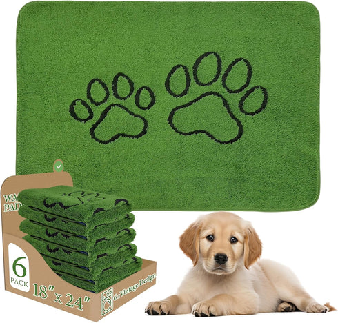 Homimp Washable Pee Pads for Dogs, 6 Pack Super Absorbent Reusable Puppy