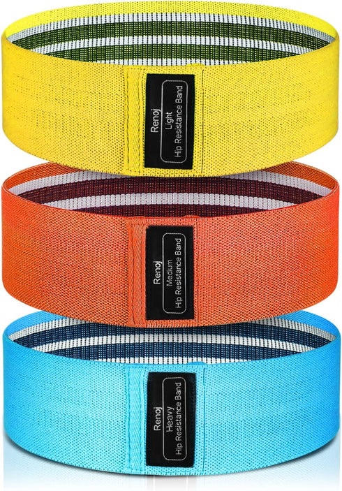 Resistance Bands - 3 Set Exercise Workout Bands for Women and Men, Stretch Bands for Booty Legs
