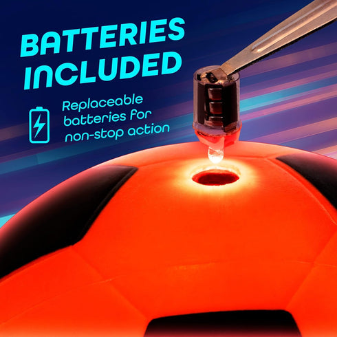 GlowCity Light Up Indoor/Outdoor Soccer Ball with 2 LED Lights - Fun Gift for Teens