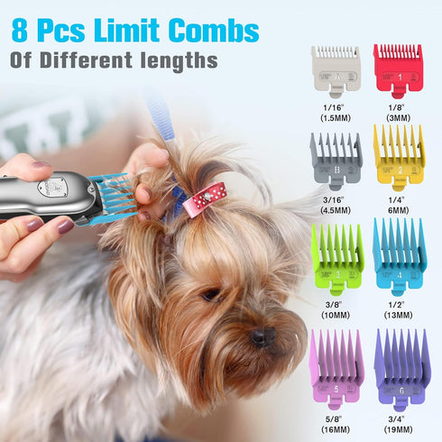 Trimmer,Rechargeable Dog Clippers for Grooming for Heavy Thick Hair&Coats,Low Noise Dog Hair Cordless Pet Shaver