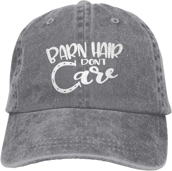 KKMKSHHG Adjustable Vintage Cotton Denim Dad Hat, Barn Hair Don't Care Baseball Cap for Men and Women