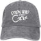 KKMKSHHG Adjustable Vintage Cotton Denim Dad Hat, Barn Hair Don't Care Baseball Cap for Men and Women