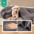 Luciphia Waterproof Blanket for Large Dogs, Liquid Proof Furniture Protector, Washable Reversible Bed Cover, Light Grey