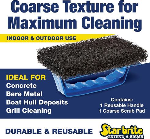 STAR BRITE Scrub Pad with Handle (Coarse) Black (040131)