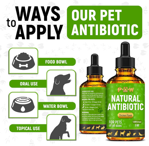 2-oz Herbal Pet Antibiotics for Rabbits, Reptiles, Turtles, Guinea Pigs, Fish Chicken Antibiotics in Liquid for All