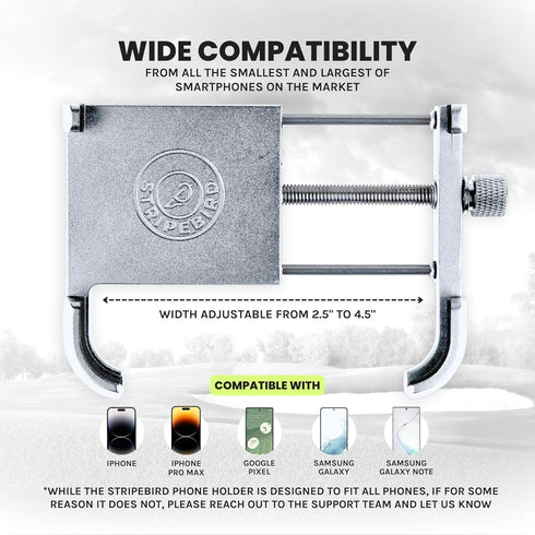 Original Magnetic Golf Cart Phone Holder - Neodymium N52 Magnets Cell Phone Mount for iPhone, Samsung & Others