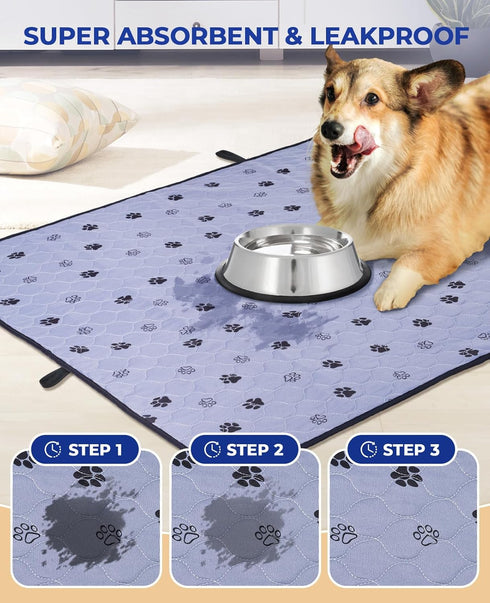 Fostanfly Washable Dog Pee Pads, 2 Pack 36*72" Non Slip Mats with Great Urine Absorption for Whelping & Potty Training