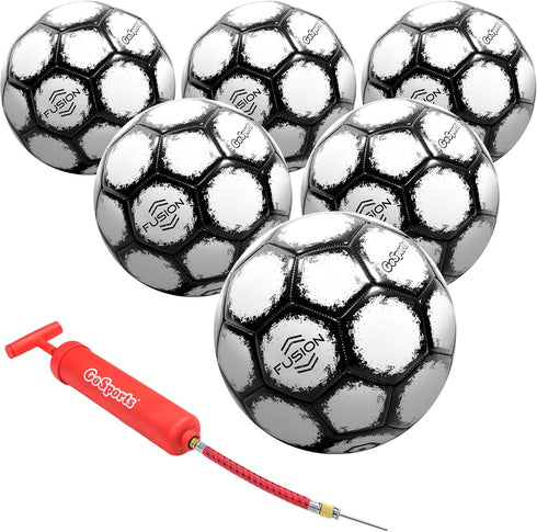 GoSports Fusion Soccer Ball with Premium Pump 6 Pack - Choose Your