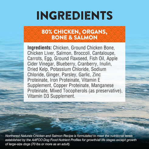 Northwest Naturals Freeze-Dried Chicken & Salmon Dog Food, Grain-Free, High-Protein, 12 Oz