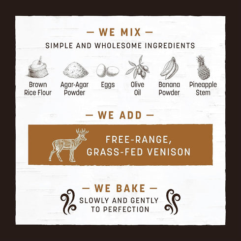 Earth Animal No Hide Strips, Venison Flavored Natural Treats, Quick & Thin Dog Chews - 1 Pack, 4 Count