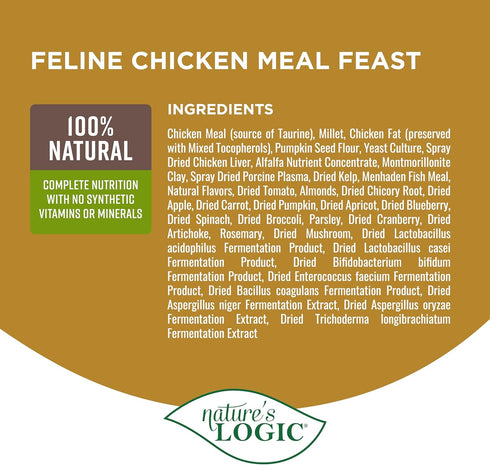 Nature's Logic Feline Chicken Meal Feast, 3.3 lb