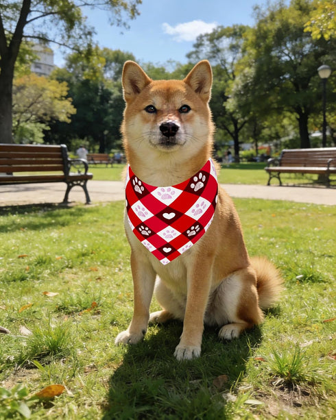 100 Pack Seamless PET SHOW Dog Bandanas Bulk for Small Medium Dogs Girl Boy Puppies Washable Paw Print Pet Scarf