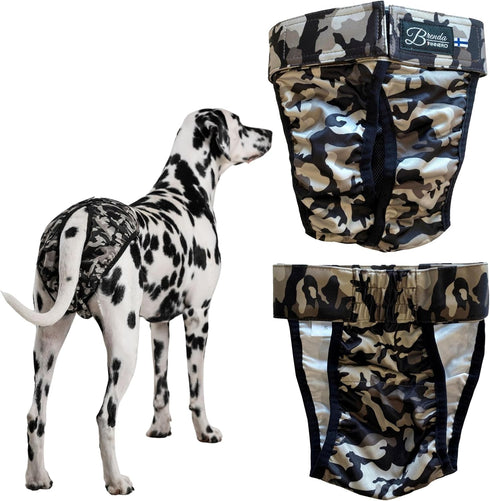 FINNERO Brenda Reusable Dog Diaper, Leak-Proof, Adjustable, Heat & Incontinence Protection, XL