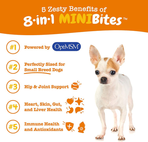 Zesty Paws Multivitamin Treats for Dogs, Glucosamine Chondroitin for Joint Support, 90ct Chicken Flavor