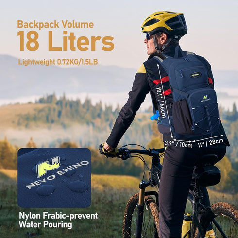 N NEVO RHINO Hydration Backpack, Insulated Hiking Pack with 3L Water Bladder