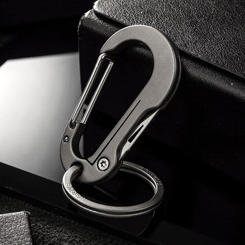 Titanium Carabiner Clip, Multifunctional Keychain with Keyring, Cool Gadget for Daily Use