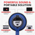 Pyle PMP21BL Portable Megaphone Speaker Bullhorn - Compact, Battery Operated with 20 Watt Power, Microphone, Blue