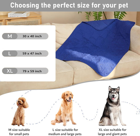 Kritter Planet No Slip Pet Couch Cover - Waterproof Dog Bed Pad, Washable Furniture Protector Mat for Dogs Cats