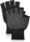 Xthrotsenk 2 Pairs Fingerless Work Gloves Workout Gloves for Men Black Half Gym